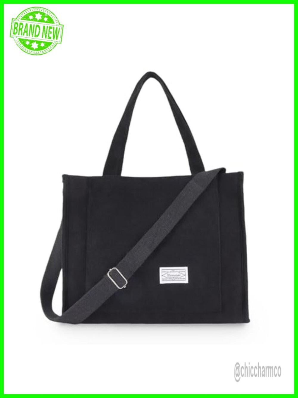 Corduroy Tote Bag for Women Crossbody Purse Lightweight Work Bag